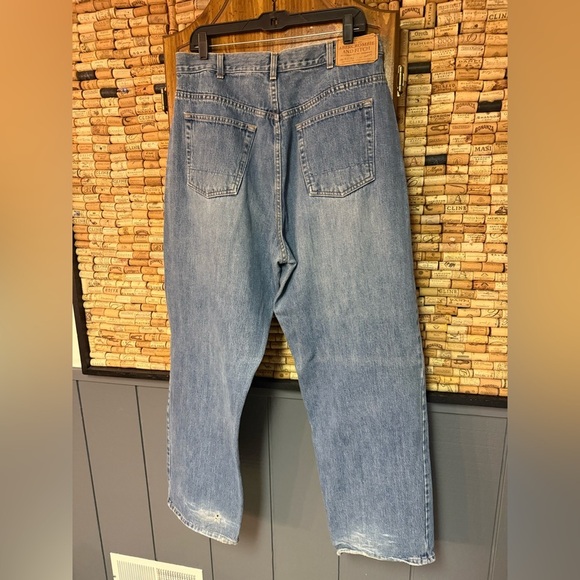 Vintage Y2K Abercrombie & Fitch 1892 button fly worn denim sz 36x32 made in USA - Picture 9 of 13